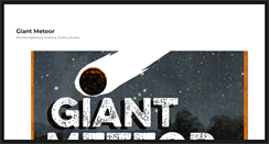 Desktop Screenshot of giantmeteor.com